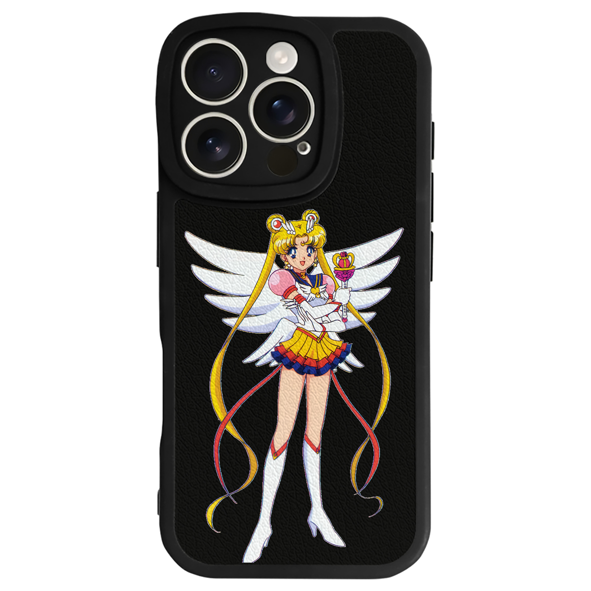 （画像用） 美少女戦士セーラームーン 月野 うさぎ つきの うさぎ Sailor Moon Tsukino Usagi 【iPhone 16シリーズ対応】シリコンスマホケース（レザー調） 材質：シリコン